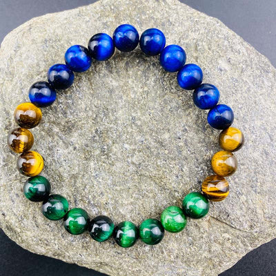 Foviel Blau Tigerauge Grün Tigerauge Tigerauge Balance Armband