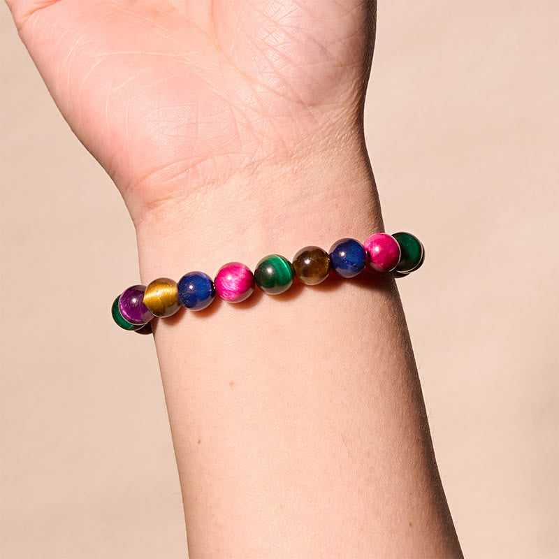 Bracelet Foviel en œil de tigre, résolution et courage