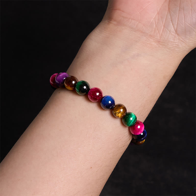 Foviel Tigerauge löst Mut Armband