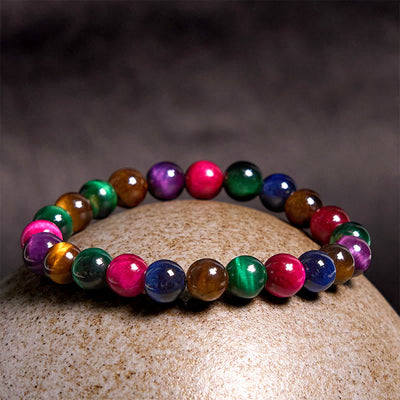 Bracelet Foviel en œil de tigre, résolution et courage