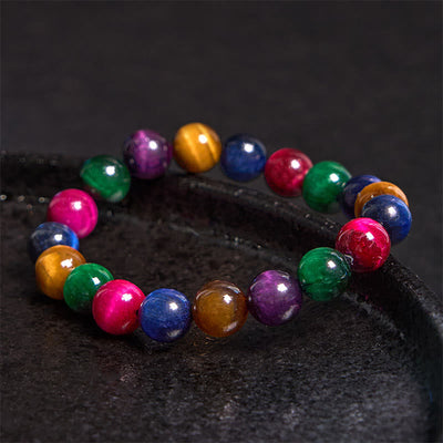 Foviel Tigerauge löst Mut Armband