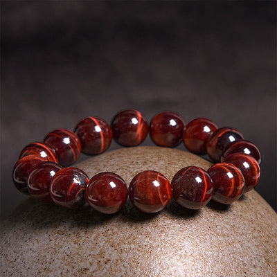 Foviel Natural Tiger Eye Healing Bead Bracelet