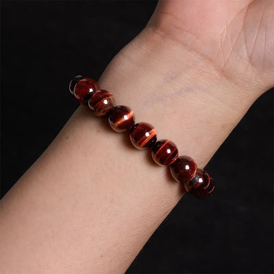 Foviel Natural Tiger Eye Healing Bead Bracelet