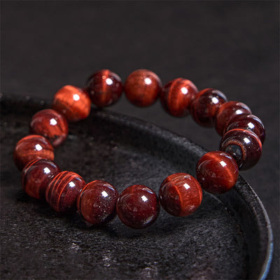 Foviel Natural Tiger Eye Healing Bead Bracelet