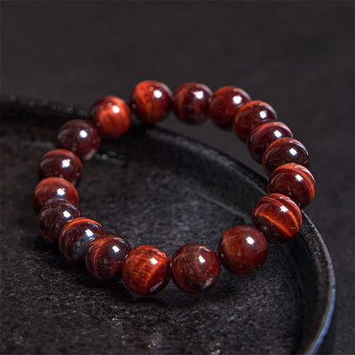 Foviel Natural Tiger Eye Healing Bead Bracelet