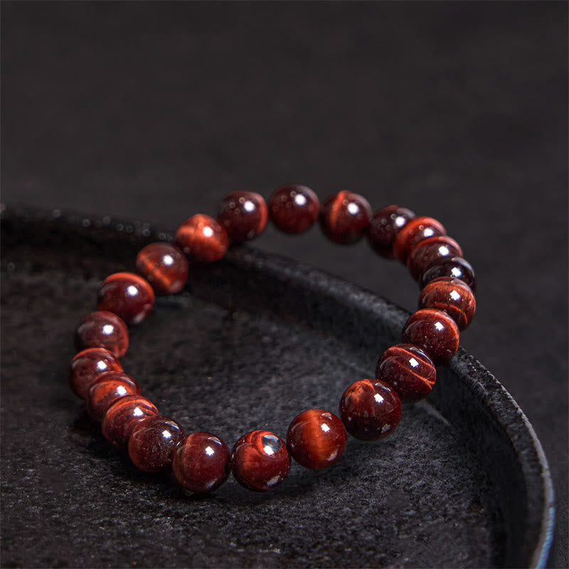 Foviel Natural Tiger Eye Healing Bead Bracelet