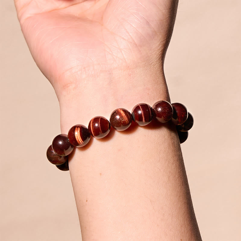 Foviel Natural Tiger Eye Healing Bead Bracelet