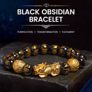 Foviel FengShui PiXiu Obsidian Wealth Bracelet