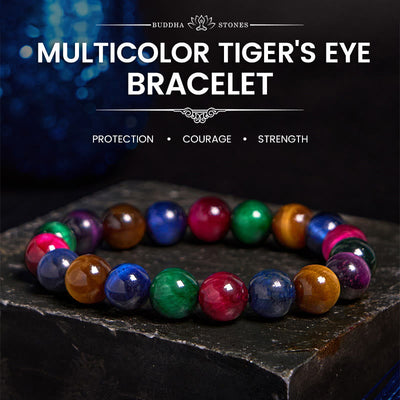 Bracelet Foviel en œil de tigre, résolution et courage