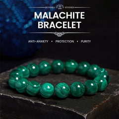 Foviel Natürliche Malachit Schutz Ruhe Armband