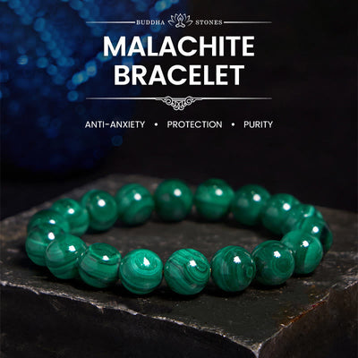 Foviel Natürliche Malachit Schutz Ruhe Armband