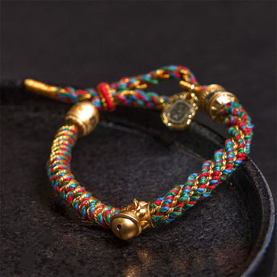 Foviel Tibetische Om Mani Padme Hum Geschnitzte Zakiram Göttin des Reichtums Charm Amulett Armband
