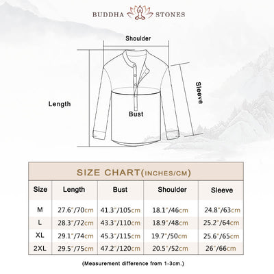 Chemise Foviel pour homme, unie, à manches longues et demi-boutonnage, en coton et lin
