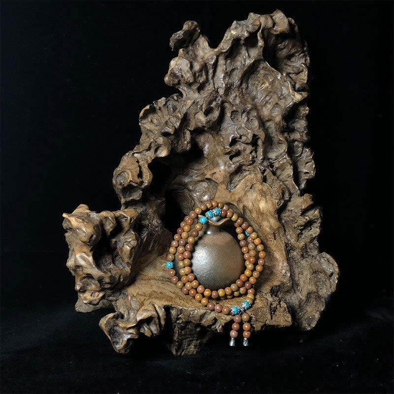Buddha Stones 108 Mala Beads Bian Stone Healing Bracelet - image 6