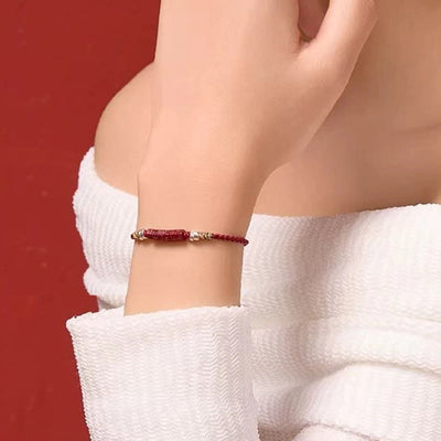 Buddha Stones 925 Sterling Silver Om Mani Padme Hum Cinnabar Blessing Child Adult Bracelet Bracelet BS 11