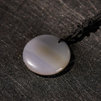 Foviel Vajra Dorje Sanskrit Muster Natürlich Verschiedene Kristall schwarzer Obsidian Fulfilment Halskette Anhänger