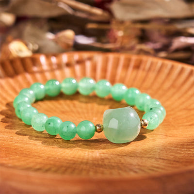 Foviel M. Amethyst Grüne Aventurin Rose QuartzForite Cat Kopf Balance Glück Armband