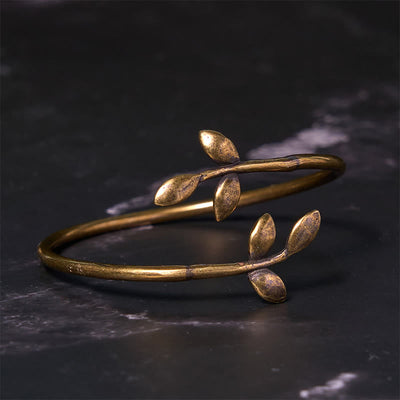 Foviel Glücks Clover Kupfer Messing Heilendes Armband