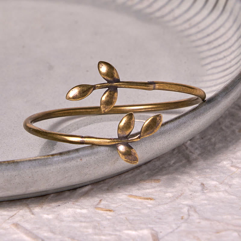 Foviel Glücks Clover Kupfer Messing Heilendes Armband