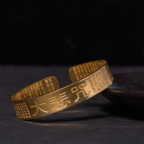 Foviel Großes Mitgefühl Mantra Kupfer Messing Glück Kraft Armband