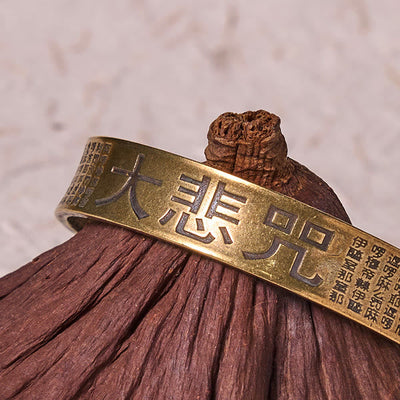 Foviel Großes Mitgefühl Mantra Kupfer Messing Glück Kraft Armband