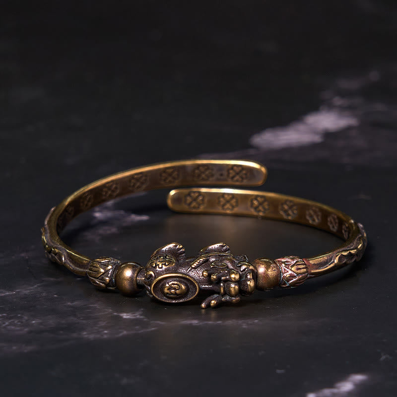 Foviel Pi Xiu tragenden Münz Ingot Kupfer Messing Glück Reichtum Armband Verwirrtheit