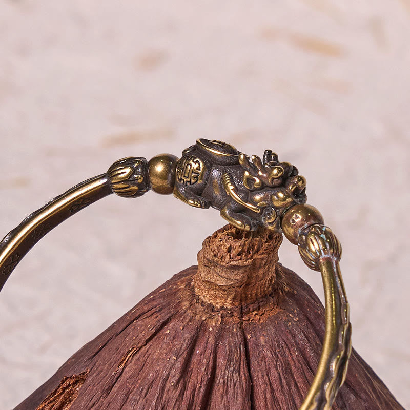 Foviel Pi Xiu tragenden Münz Ingot Kupfer Messing Glück Reichtum Armband Verwirrtheit