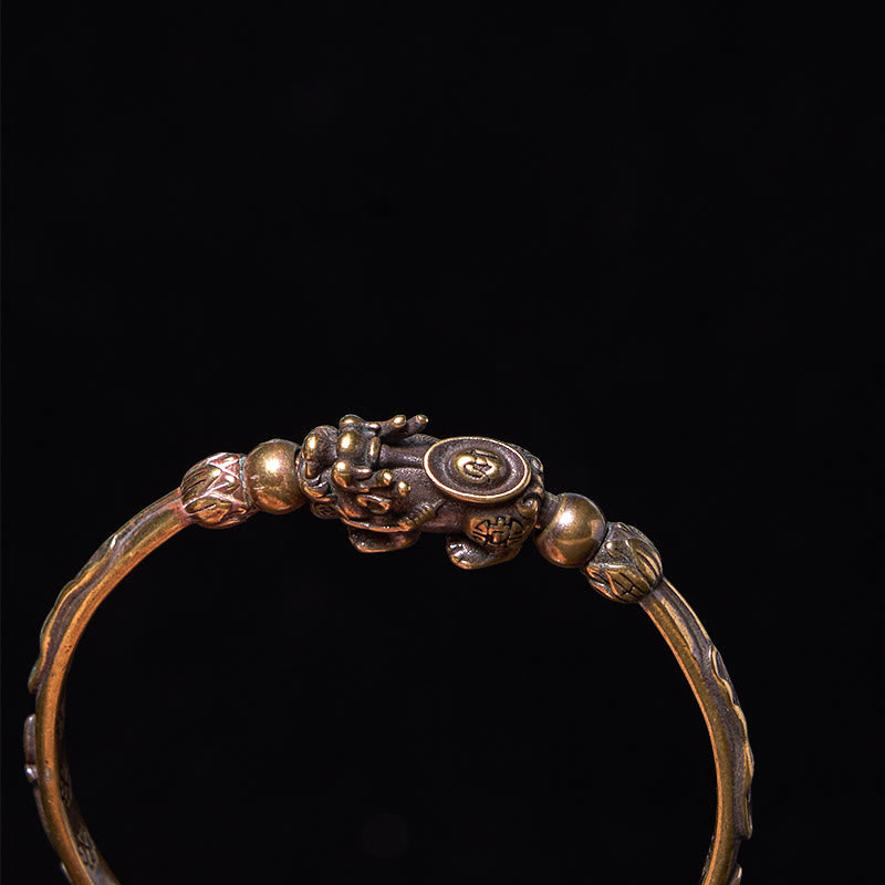 Foviel Pi Xiu tragenden Münz Ingot Kupfer Messing Glück Reichtum Armband Verwirrtheit