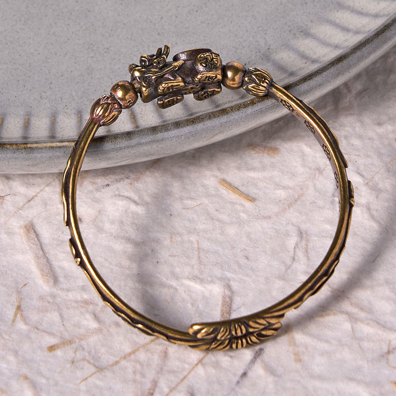 Foviel Pi Xiu tragenden Münz Ingot Kupfer Messing Glück Reichtum Armband Verwirrtheit