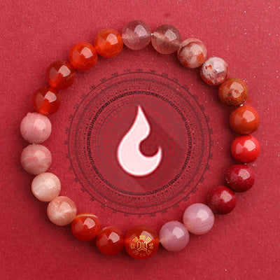 Buddha Stones Five Elements Various Agate Balance Luck Bracelet Bracelet BS 31