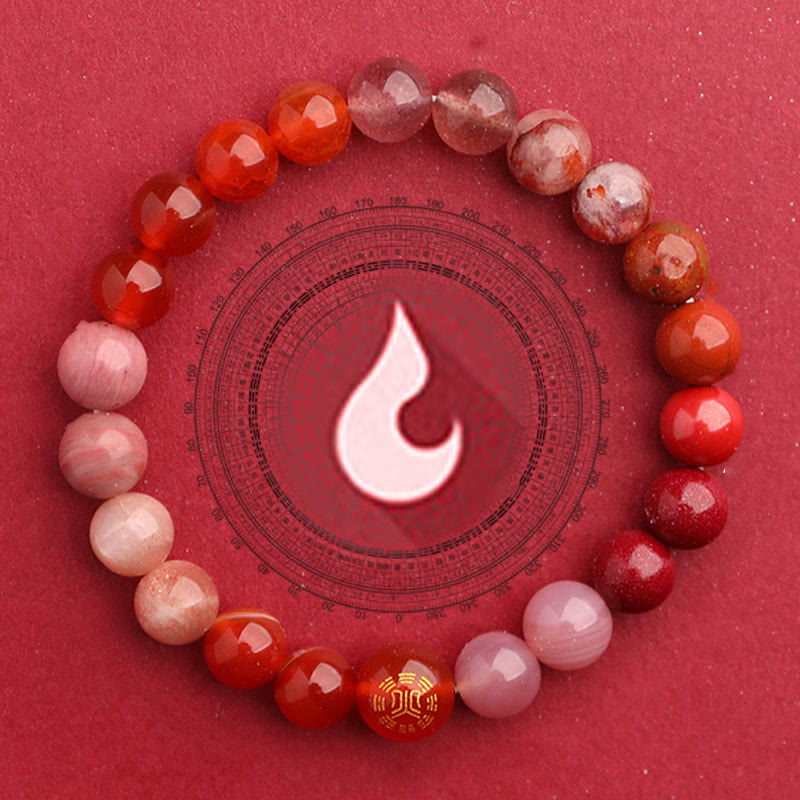 Buddha Stones Five Elements Various Agate Balance Luck Bracelet Bracelet BS 31