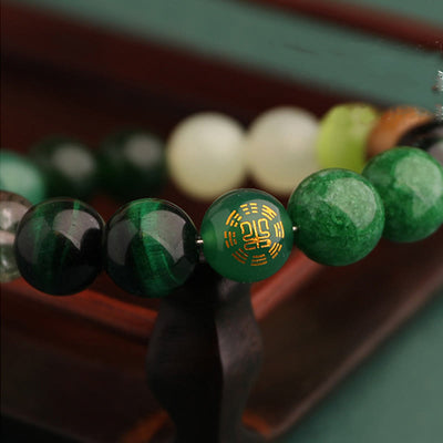 Buddha Stones Five Elements Various Agate Balance Luck Bracelet Bracelet BS 16