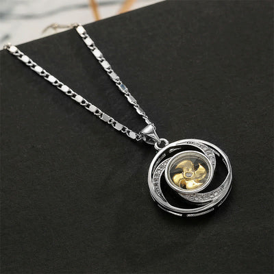 Pendentif de collier chanceux en forme de moulinet rotatif, en cuivre doré Foviel