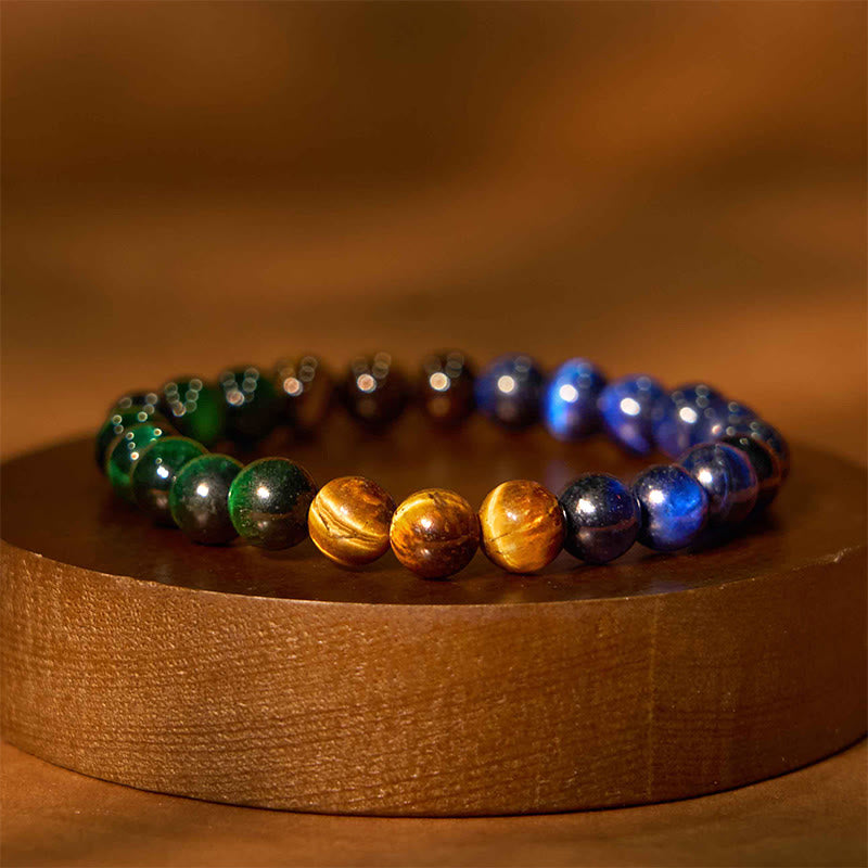 Foviel Blau Tigerauge Grün Tigerauge Tigerauge Balance Armband