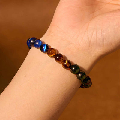 Foviel Blau Tigerauge Grün Tigerauge Tigerauge Balance Armband