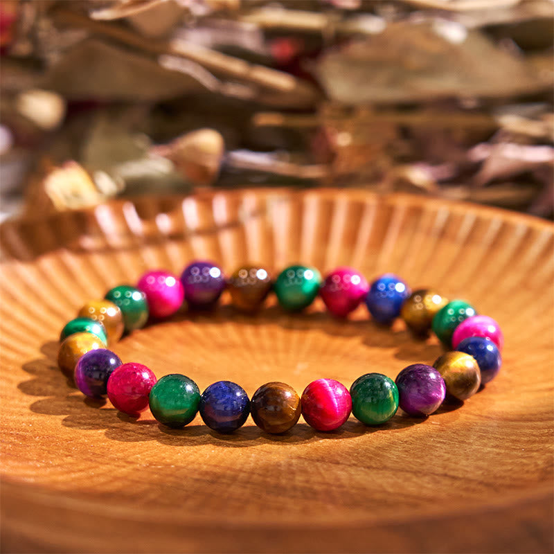 Foviel Tigerauge löst Mut Armband