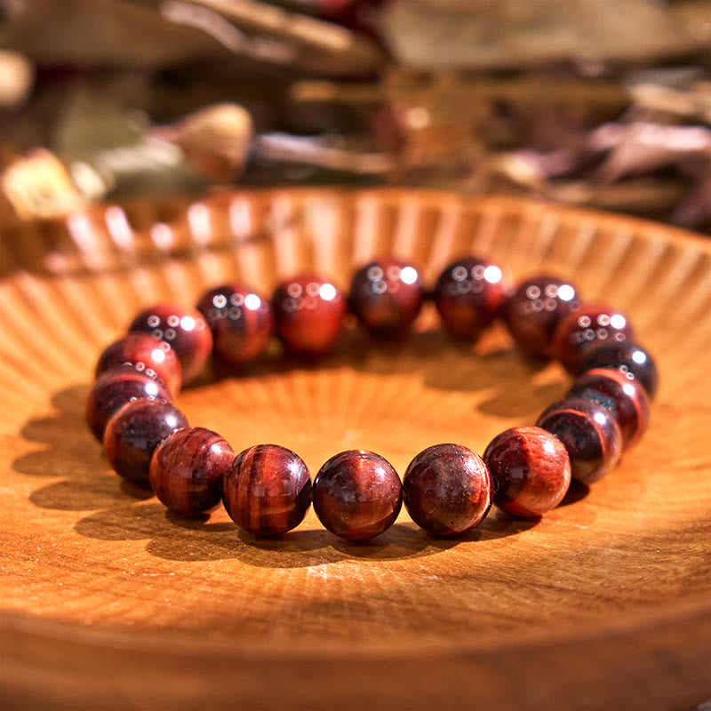Foviel Natural Tiger Eye Healing Bead Bracelet