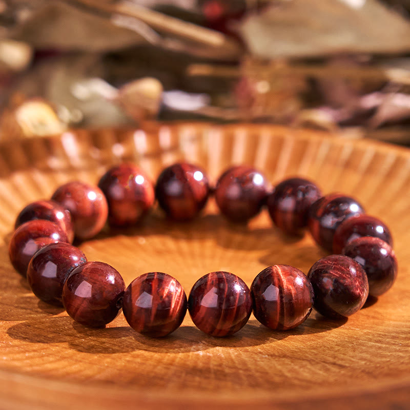 Foviel Natural Tiger Eye Healing Bead Bracelet