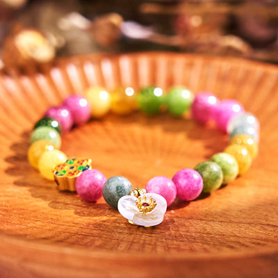 Foviel Turmalin Weisheit Blumenarmband