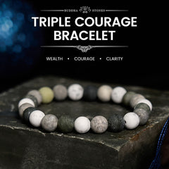 Foviel Weiß Türkis Picasso Jasper Grün Calcite Segen Armband