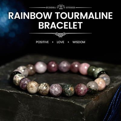 Foviel Regenbogen Turmalin positive Armband