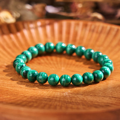 Bracelet de protection et de sérénité en malachite naturelle Foviel