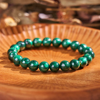 Bracelet de protection et de sérénité en malachite naturelle Foviel