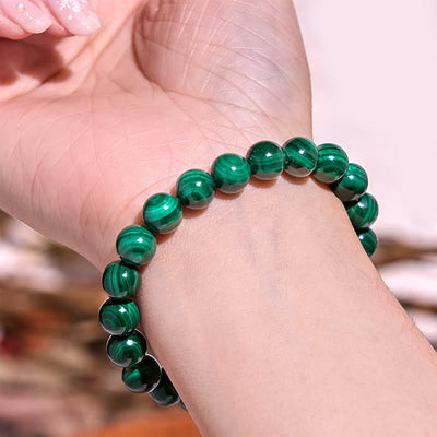 Bracelet de protection et de sérénité en malachite naturelle Foviel