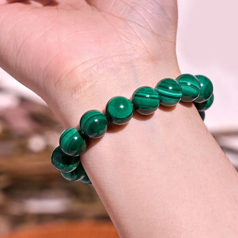 Bracelet de protection et de sérénité en malachite naturelle Foviel