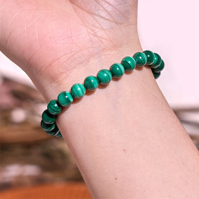 Bracelet de protection et de sérénité en malachite naturelle Foviel