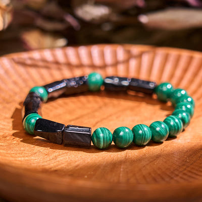 Foviel Malachite Black Tourmaline Purity Bracelet