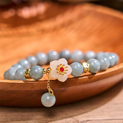 Bracelet de fleurs Abondance en jade Foviel