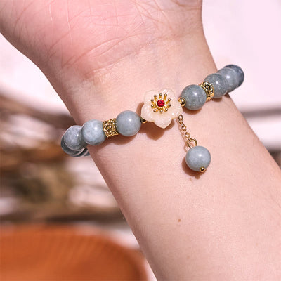 Bracelet de fleurs Abondance en jade Foviel