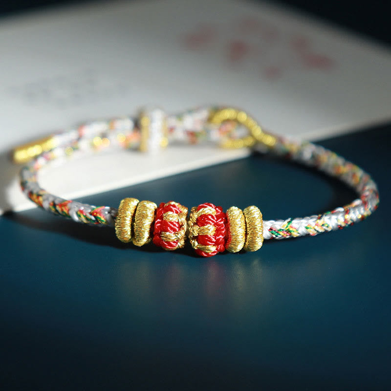 Buddha Stones Chinese Zodiac Colorful Strings Luck Bracelet - Horse(Wrist Circumference: 15-18cm) - image 12